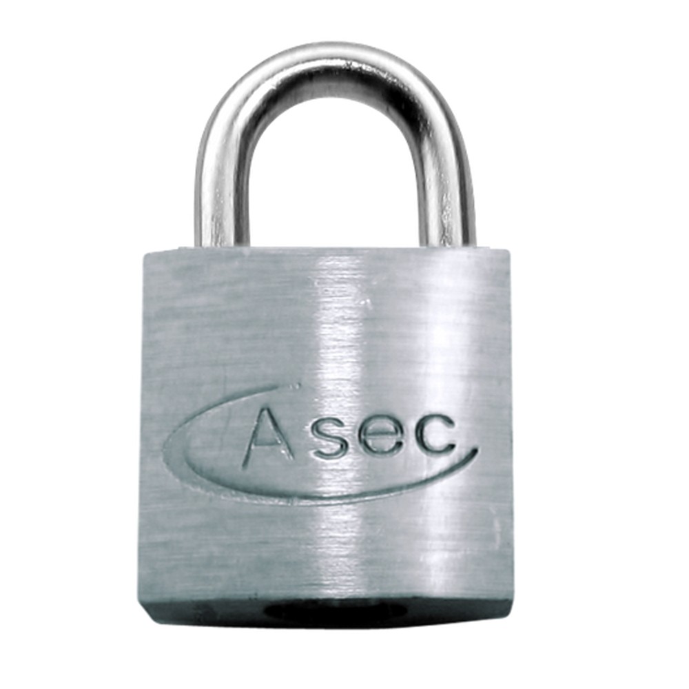 Asec Open Shackle Chrome Finish Padlock KD 40mm