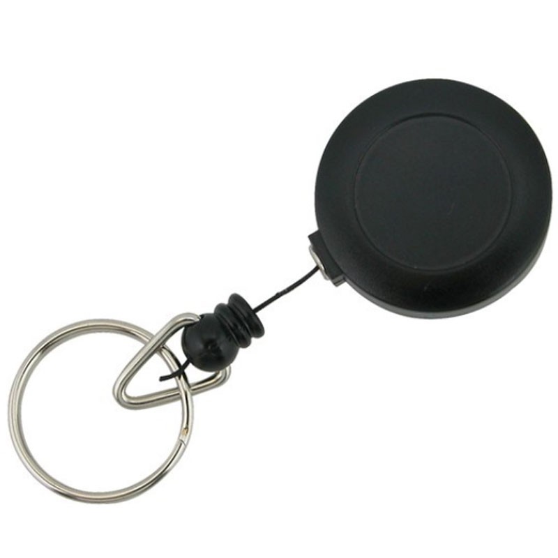 SKS Small Plastic Key Reel With Cord Black