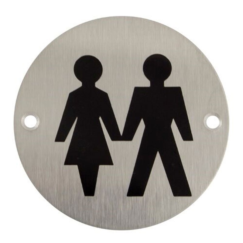 TSS Unisex Bathroom Sign Face Fix