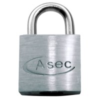 Asec Open Shackle Chrome Finish Padlock KD 50mm