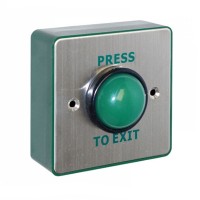 Securefast Green Sleeved Dome Exit Button Surface