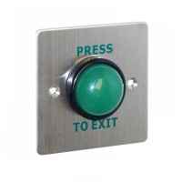 Securefast Green Sleeved Dome Exit Button Flush