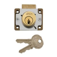 Union Cupboard / Till Lock 45mm Brass