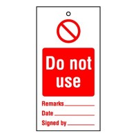 Lockout Tag Do Not Use