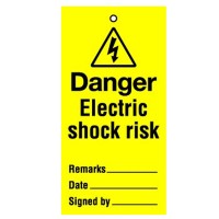 Lockout Tag Electric Shock Risk
