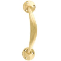 TSS Cranked Bow Pull Handle Face Fix 175mm Brass